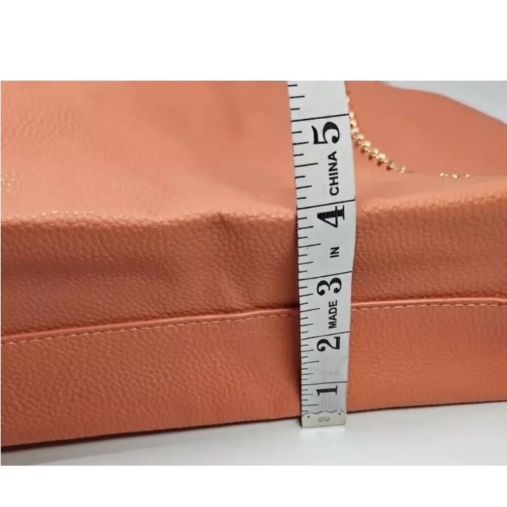 Badgley Mischka Orange Tote Bag with Floral Scarf - Picture 15 of 16